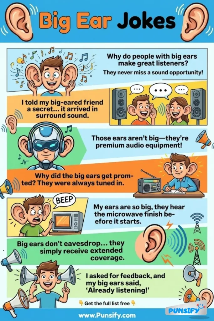 185+ Hilarious Big Ear Jokes & Puns That Will Have You All Ears and Rolling in Laughter