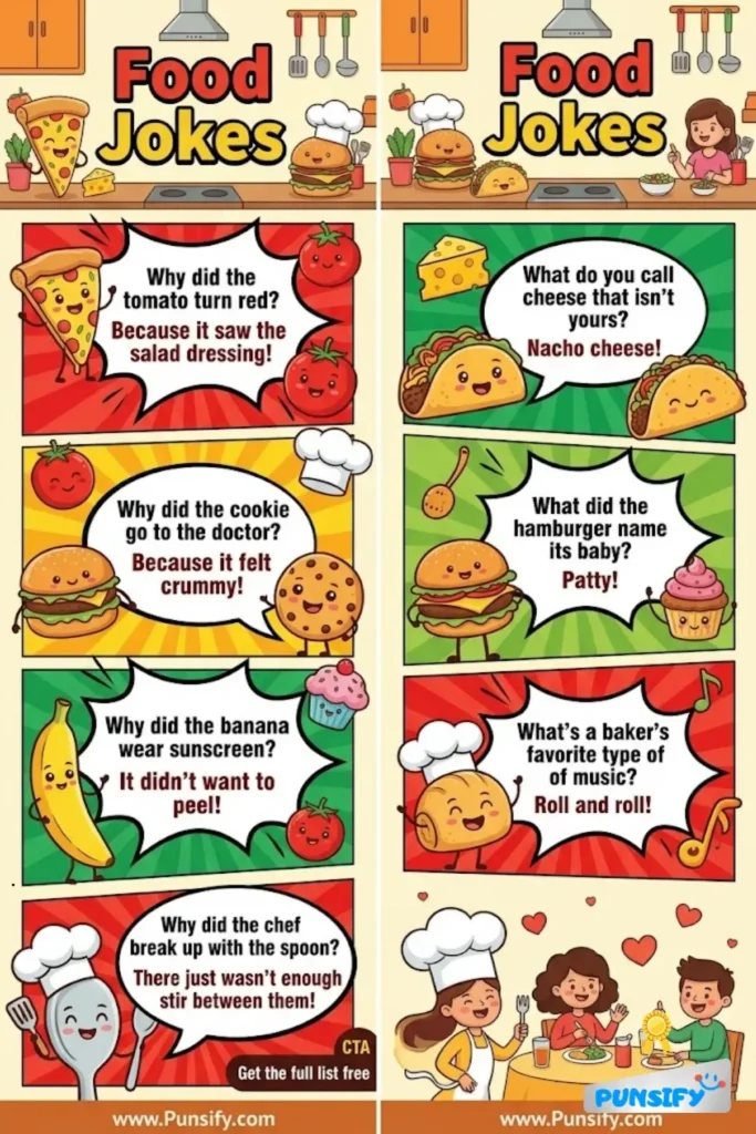 167+ Laugh-tastic Delights in Food Jokes and Puns That Will Crack You Up in 2026