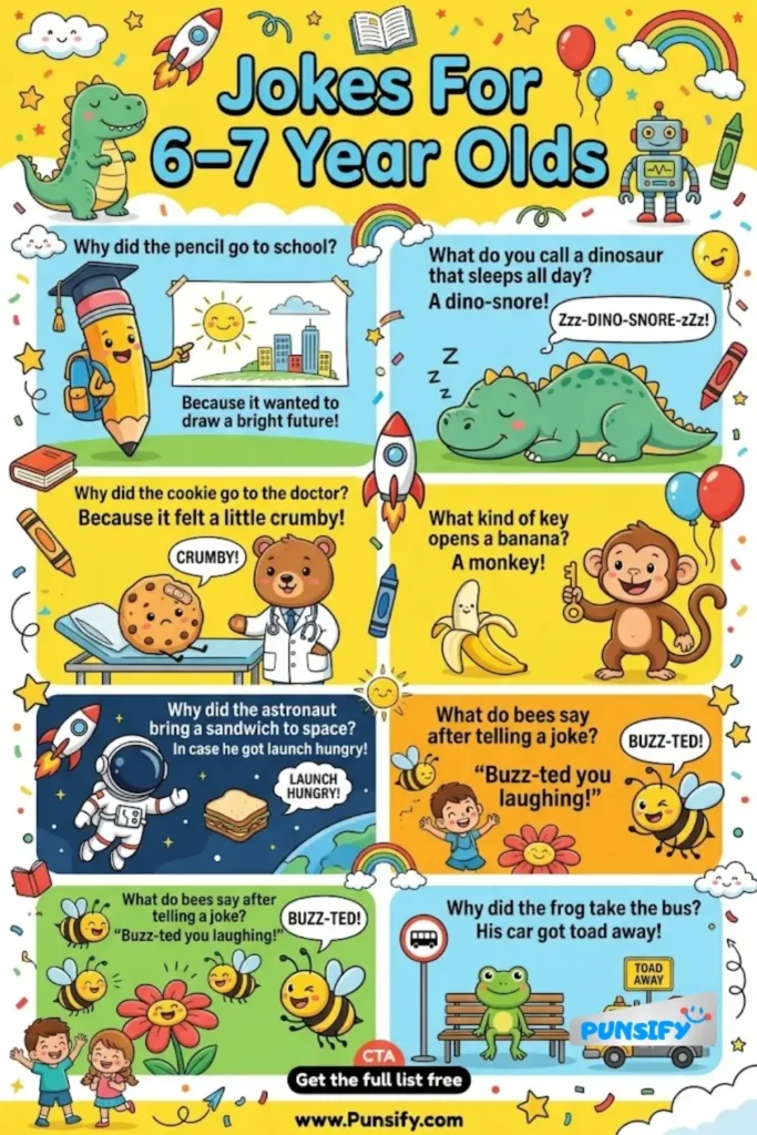 139+ Jokes For 6-7 Year Olds And Puns That Will Make Kids Giggle All Day