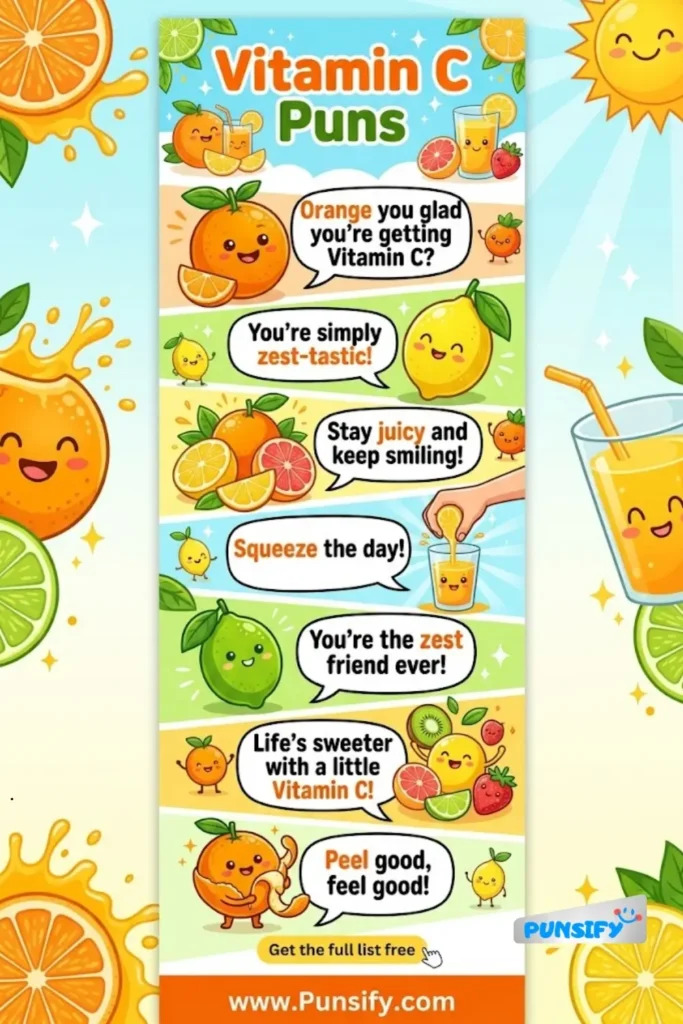 179+ Hilarious Vitamin C Puns That Will Brighten Your Day and Boost Your Mood Instantly