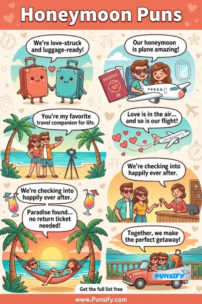 159+ Hilarious Honeymoon Puns That’ll Make Your Humor Shine Like Newlyweds in 2026