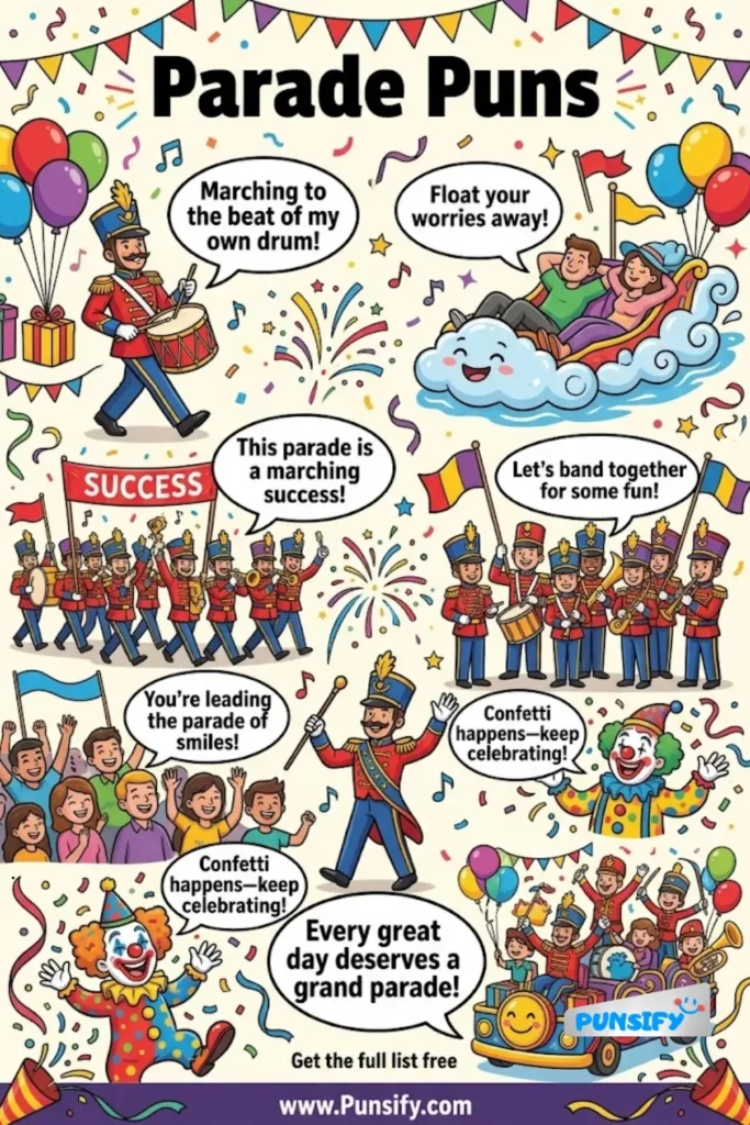 175+ Hilarious Parade Puns to Make Your Celebrations Shine with Laughter and Joyful Fun