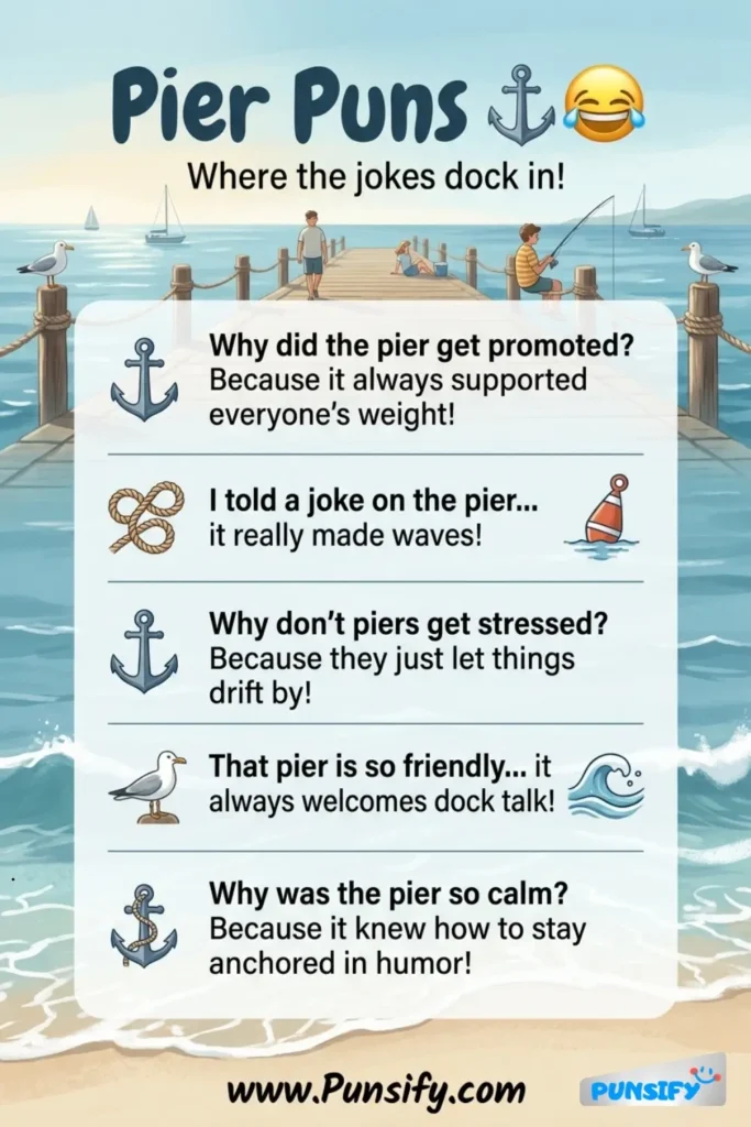 179+ Hilarious Pier Puns and Jokes That Will Make Waves and Keep You Laughing All Day Long