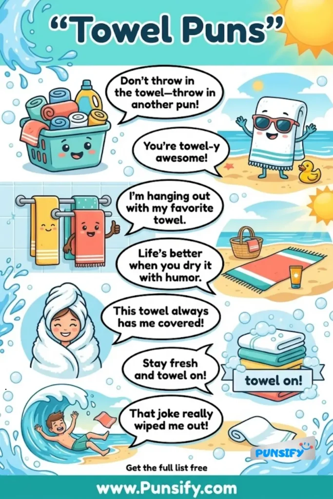 167+ Hilarious Towel Puns That Will Dry Your Tears and Bring a Smile to Your Face