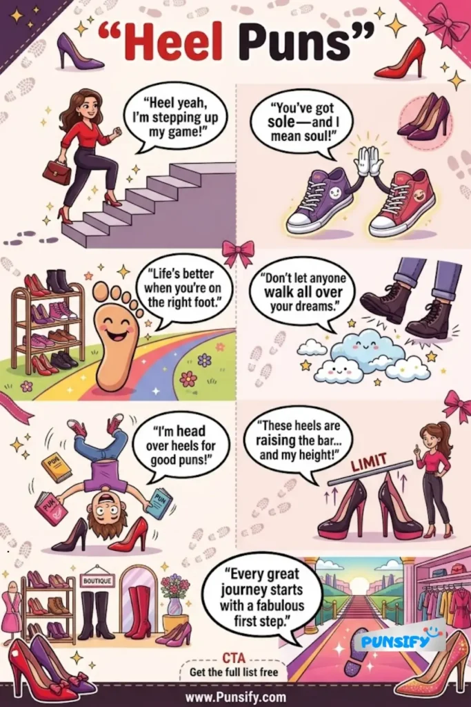 179+ Hilarious Heel Puns That’ll Keep You On Your Toes