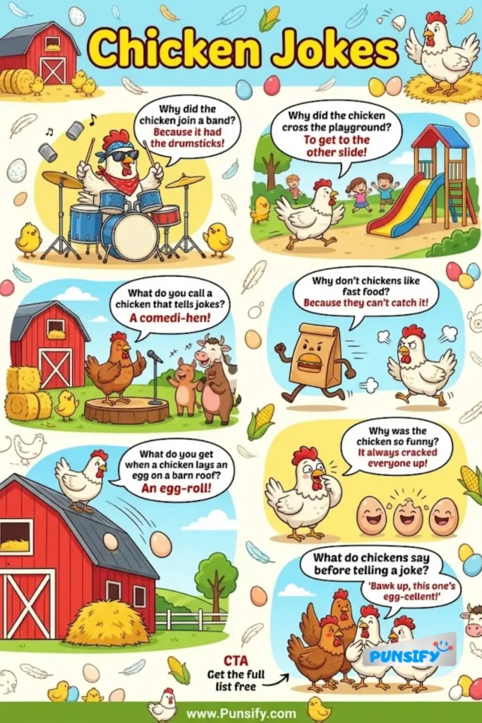 159+ Clucking Hilarious Chicken Jokes and Puns That Will Egg-cite You!