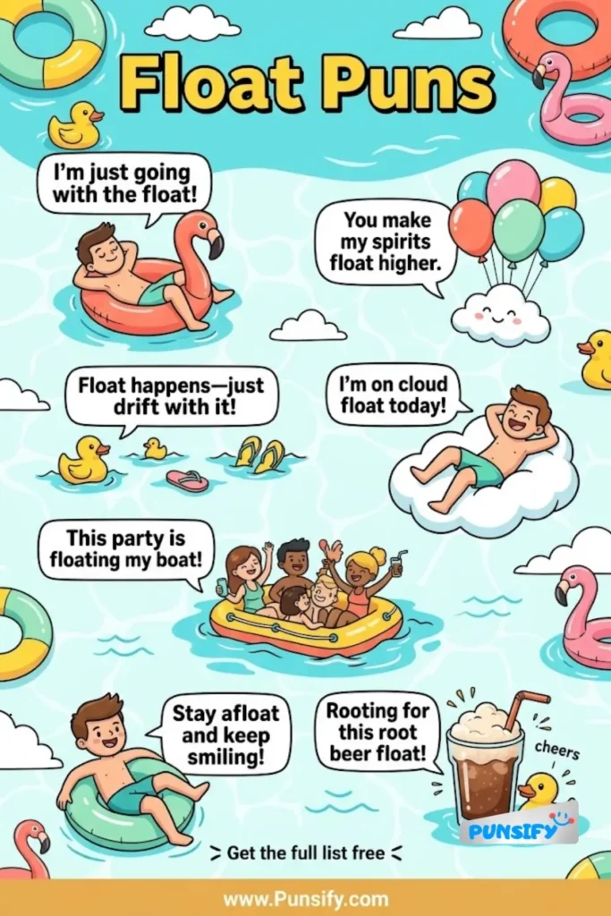 185+ Hilarious Float Puns to Make a Splash and Keep Your Friends Laughing All Summer Long