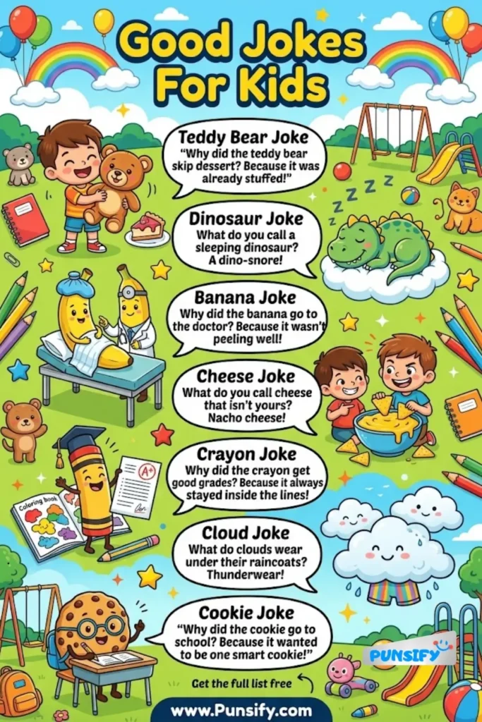 153+ Giggle Galore with Good Jokes For Kids and Puns That Make You Chuckle in 2026