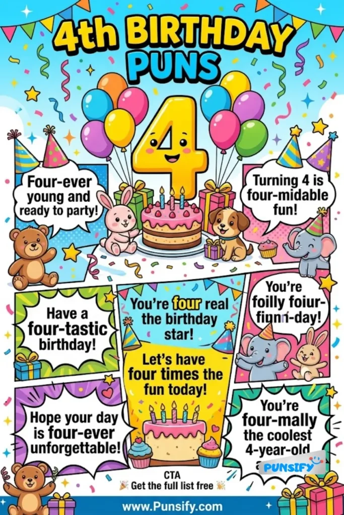 193+ Hilarity Hits with 4th Birthday Puns and Jokes That Will Have You Rolling