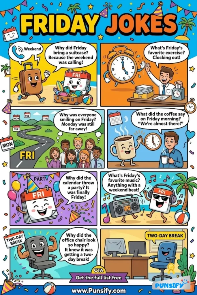 163+ Punbelievable Friday Jokes and Puns to Tickle Your Funny Bone in 2026