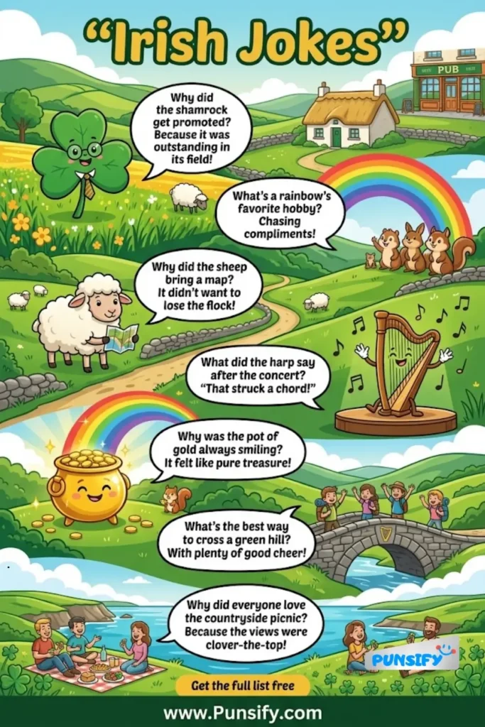169+ Hilarious Irish Jokes to Tickle Your Funny Bone and Brighten Your Day in 2026