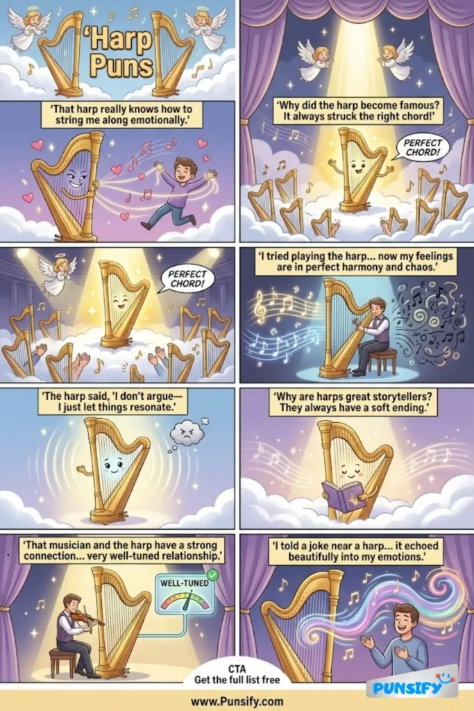 195+ Hilarious Harp Puns & Jokes To Keep Your Humor In Perfect Harmony