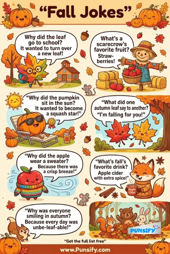 173+ Hilarious Harvest of Fall Jokes and Puns to Leaf You Laughing in 2026