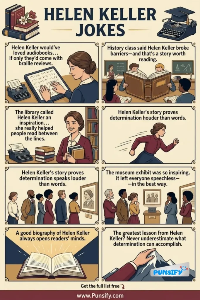 173+ Hilarious Helen Keller Jokes and Puns That Will Leave You Laughing in 2026