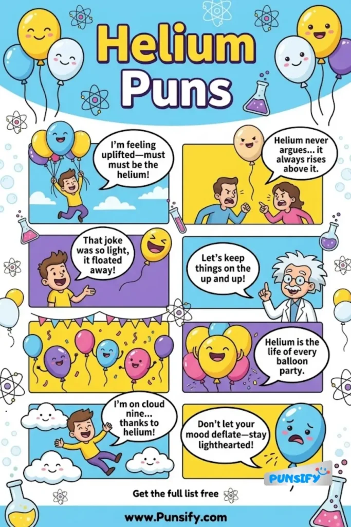 199+ Hilarious Helium Puns That Will Lift Your Spirits and Inflate Your Sense of Humor