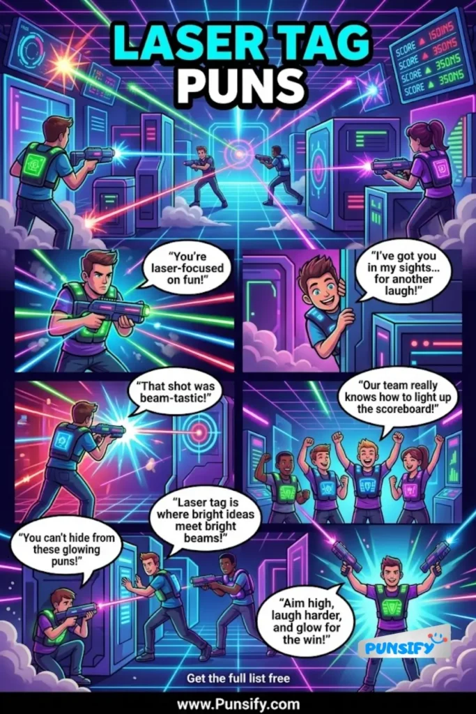 167+ Funny Laser Tag Puns That Will Have You Shooting With Laughter