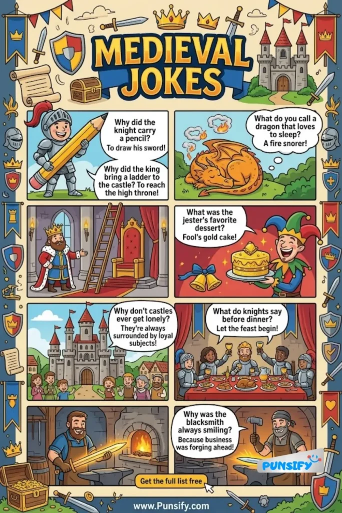 163+ Giggles Galore with Medieval Jokes and Puns for a Knight to Remember