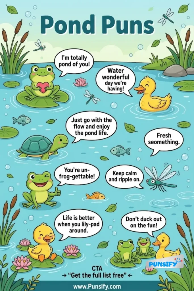 169+ Hilarious Pond Puns to Make a Splash with Your Friends and Family for Endless Fun