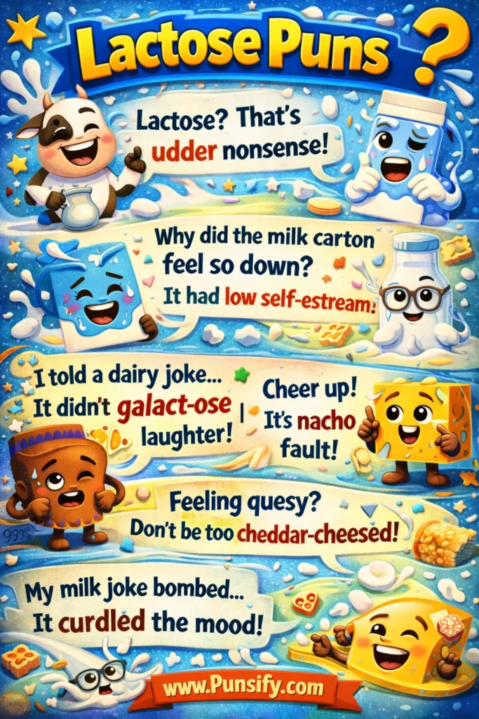 157+ Hilarious Lactose Puns That&rsquo;ll Have You Cheddarly Chuckling