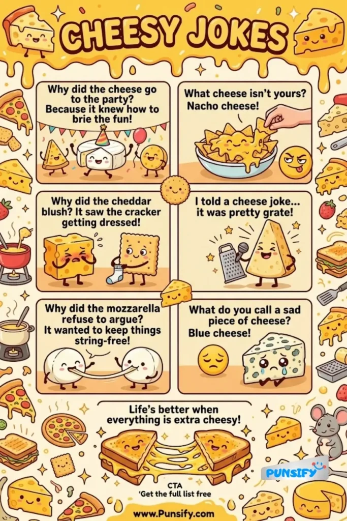 157+ Giggle-tastic Cheesy Jokes and Puns That Will Melt Your Heart in 2026