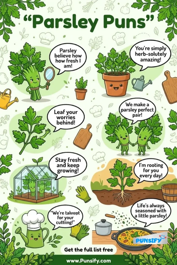179+ Hilarious Parsley Puns to Spice Up Your Conversations and Bring Joy to Every Meal