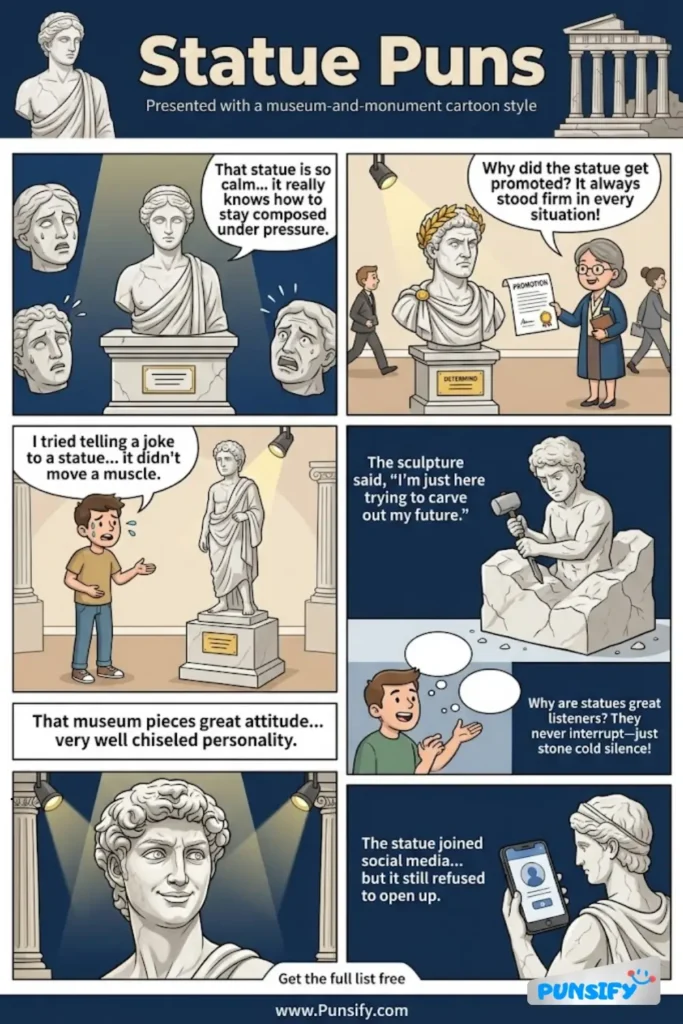 197+ Hilarious Statue Puns & Jokes to Bring a Smile and Add Humor to Your Day with Fun Wordplay