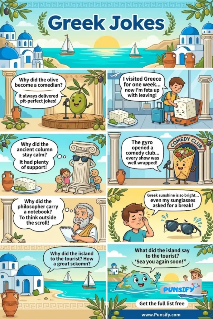 161+ Hilarious Greek Jokes and Puns That Will Opa Your Socks Off!