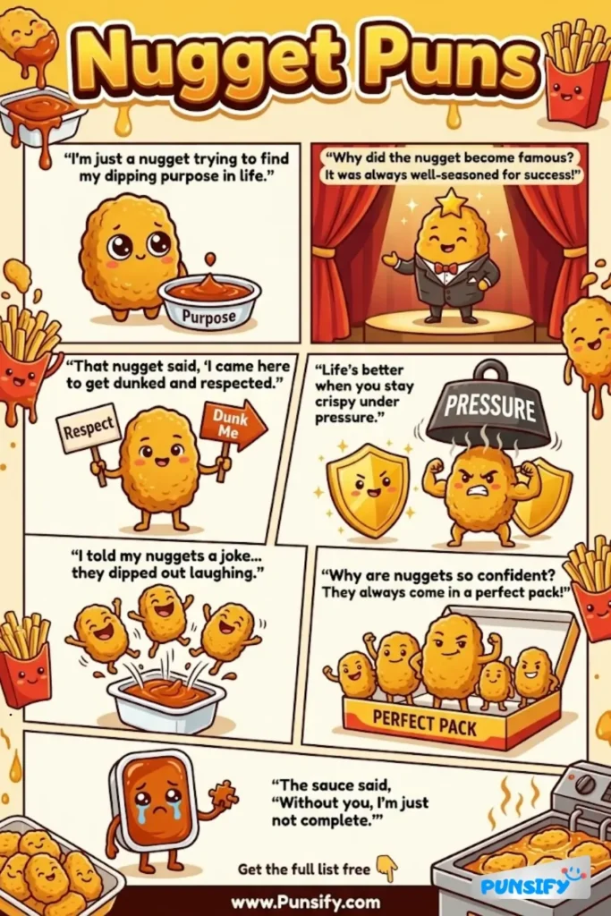 159+ Hilarious Nugget Puns & Jokes That Are So Golden, They'll Crack You Up