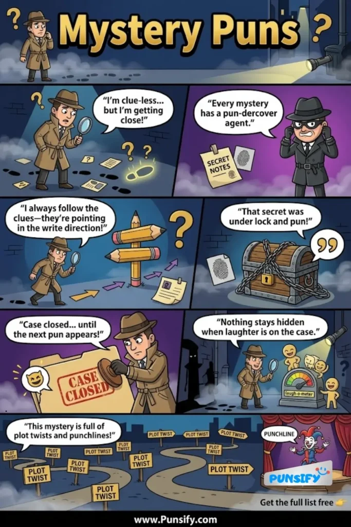 169+ Hilarious Mystery Puns to Unravel Your Fun Side and Spark Your Creativity Today in 2026