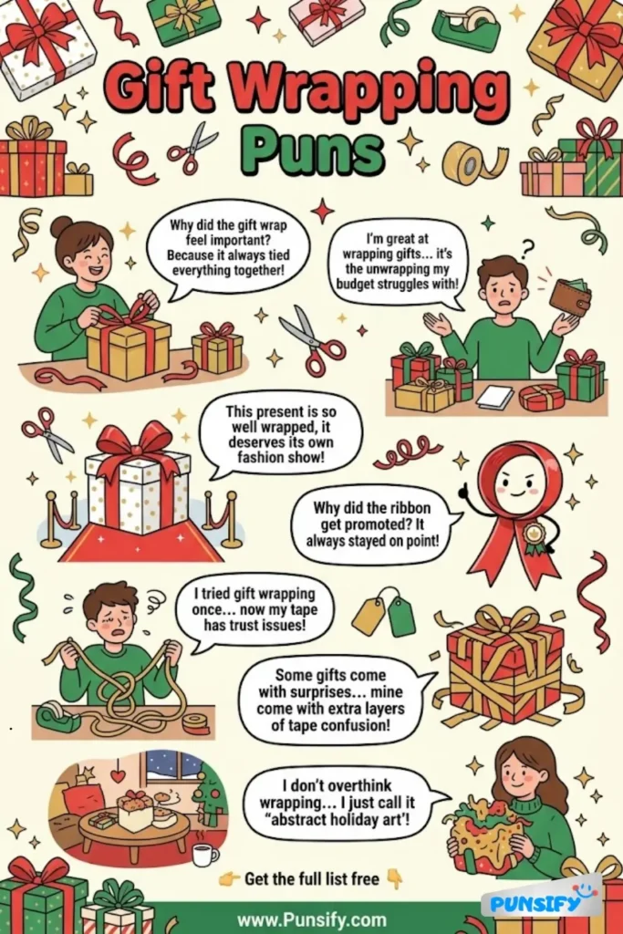 189+ Hilarious Gift Wrapping Puns & Jokes That Will Make Your Presents Extra Special and Fun
