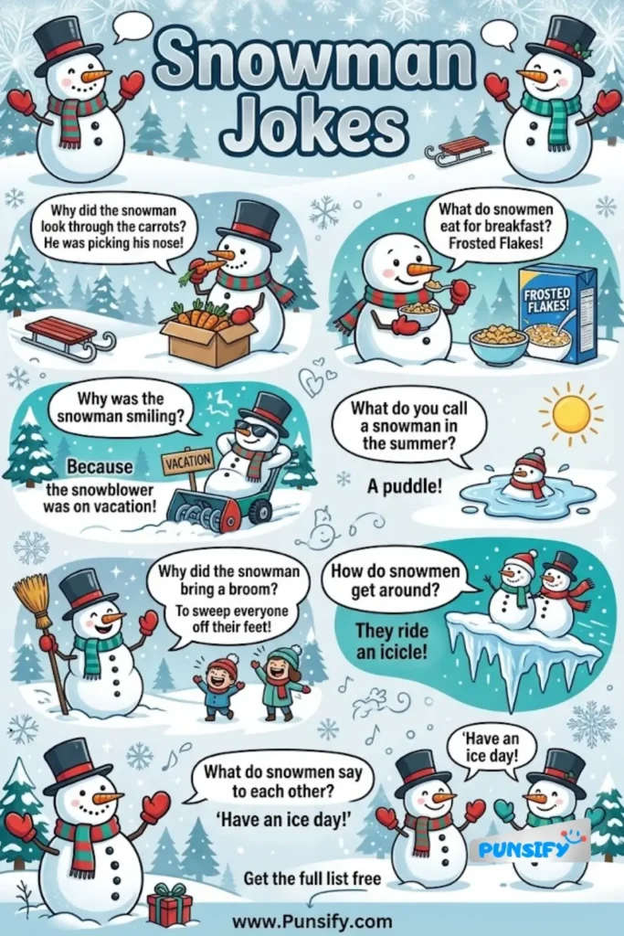185+ Hilarious Snowman Jokes to Melt Your Heart and Bring Smiles