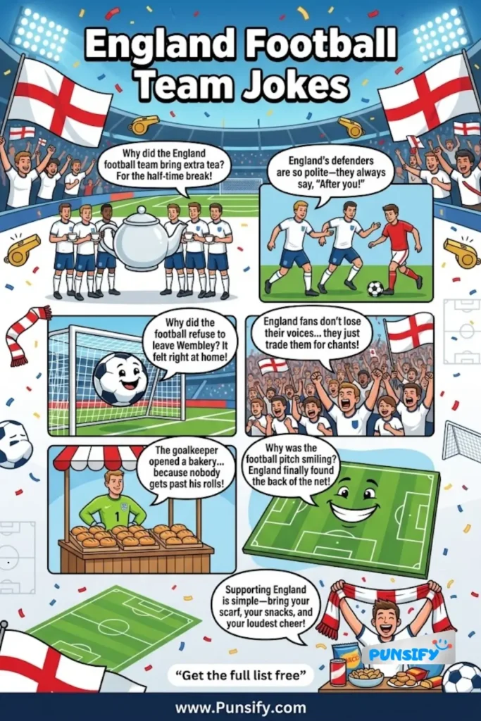 173+ Hilarity Rolling with England Football Team Jokes and Puns Galore!