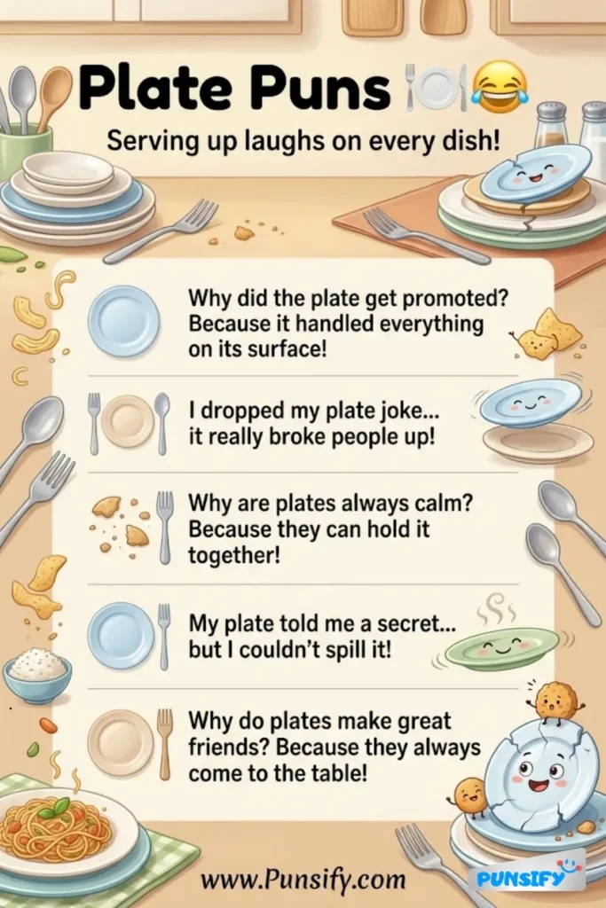 193+ Hilarious Plate Puns and Jokes That Will Serve Up Laughter and Make Your Meals Memorable