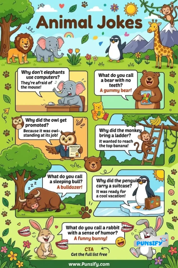 167+ Hilarious Animal Jokes and Puns to Make You Roar with Laughter in 2026
