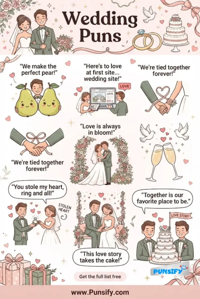 153+ Hilarious Wedding Puns and Jokes to Tie the Knot with Laughter and Love