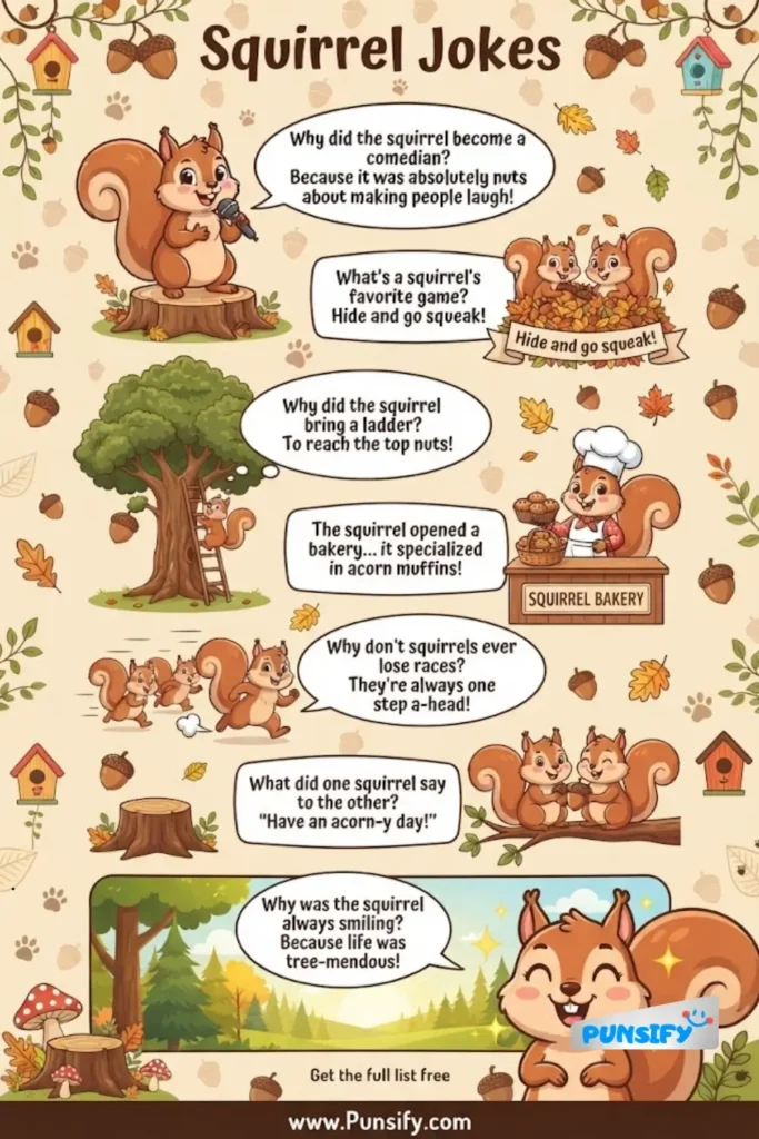 133+ Nutty Nonsense with Squirrel Jokes for Laughs Galore