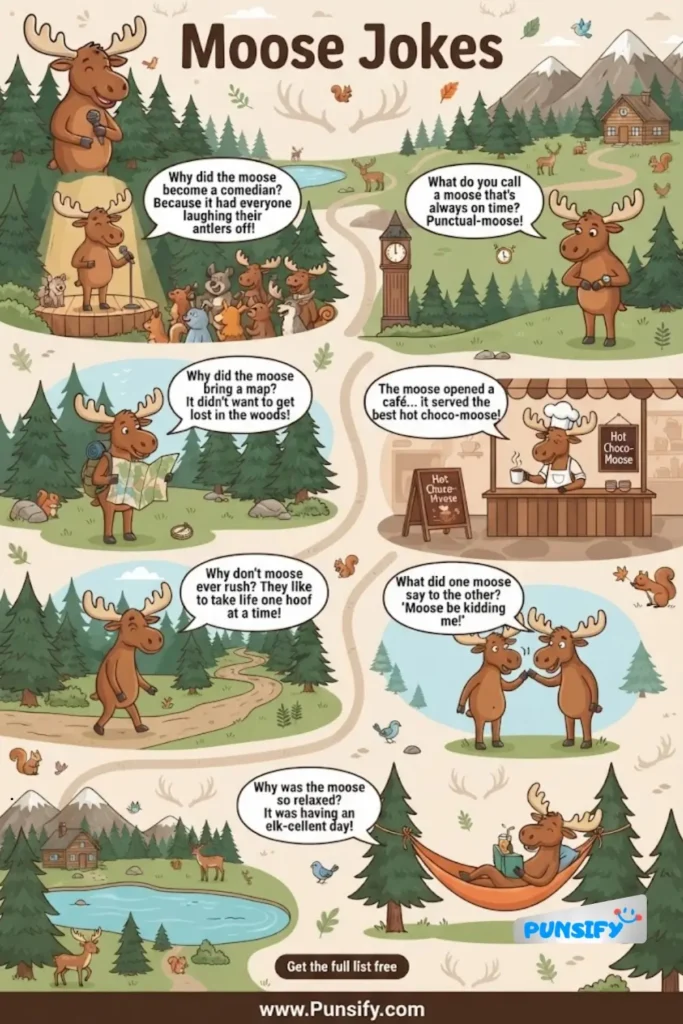 137+ Laughs Galore with Moose Jokes and Puns to Antler Your Sides!