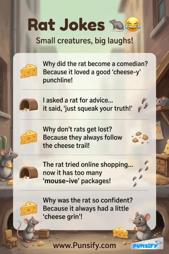 187+ Hilarious Rat Jokes and Puns That Will Make You Laugh Out Loud Today