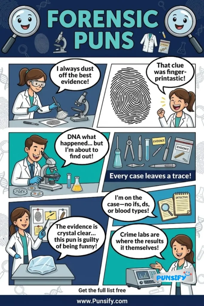 153+ Hilarious Forensic Puns to Investigate and Solve the Mystery of Fun