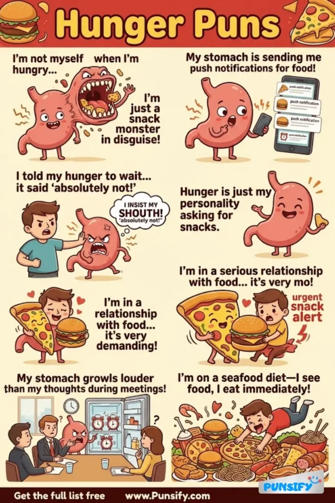 187+ Hilarious Hunger Puns & Jokes That Will Have You Craving Laughter