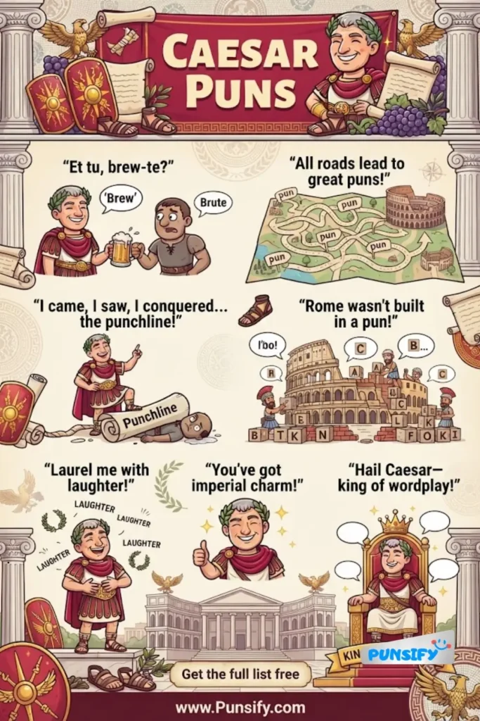 179+ Hilarious Caesar Puns That Will Make You Laugh and Add Flavor to Your Conversations
