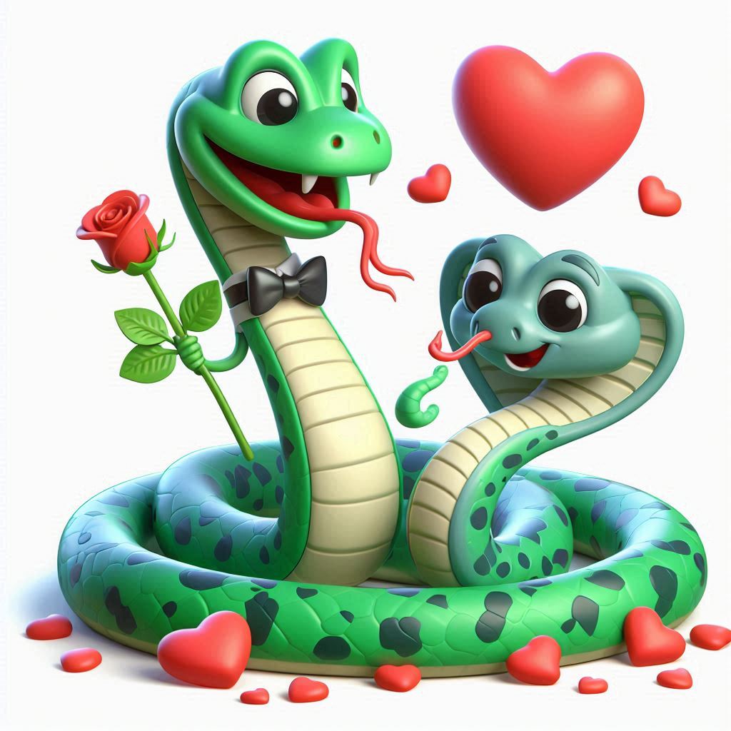 Cute Snake Valentine Puns for Cards