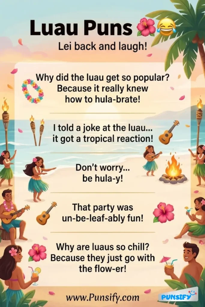 187+ Hilarious Luau Puns and Jokes That&rsquo;ll Have You Hula-ing with Laughter