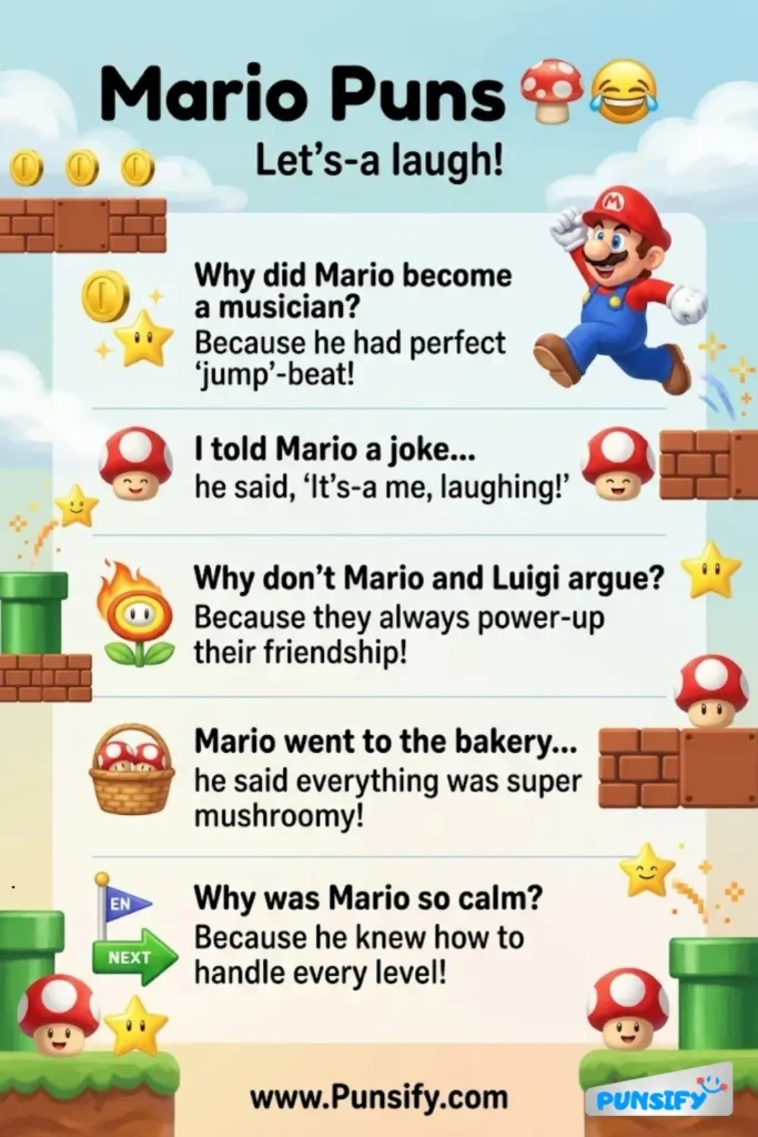 197+ Hilarious Mario Puns That Will Power-Up Your Laughter