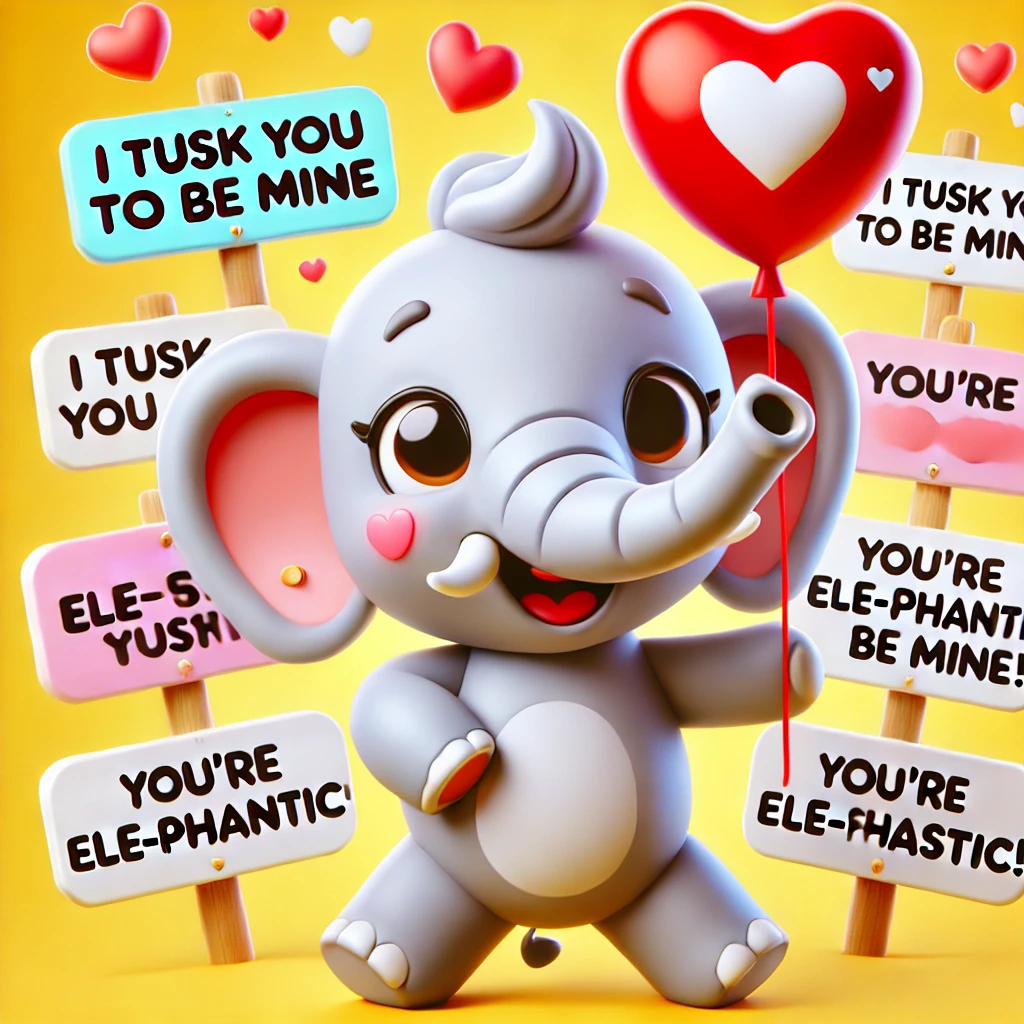 Elephant Valentine Puns