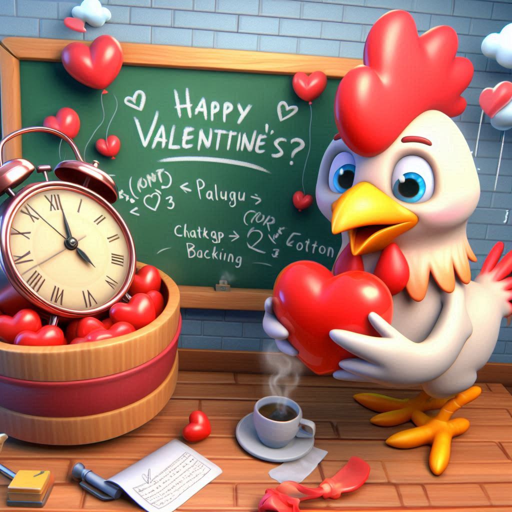 Funny Chicken Valentine Puns for Cards