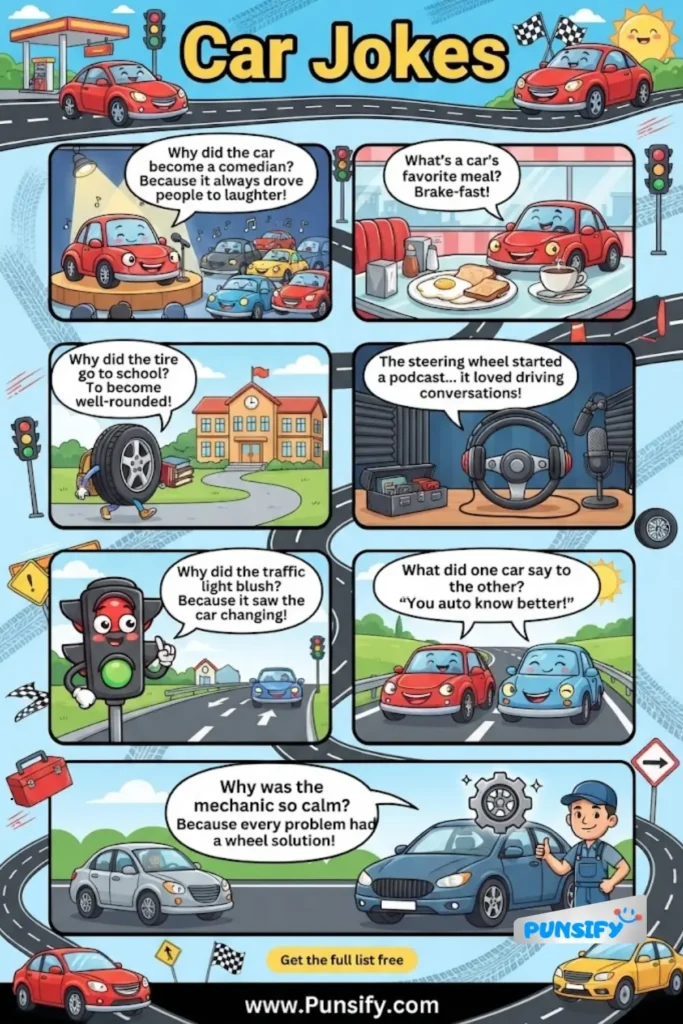 165+ Hilarious Car Jokes and Puns That Will Drive You Crazy with Laughter