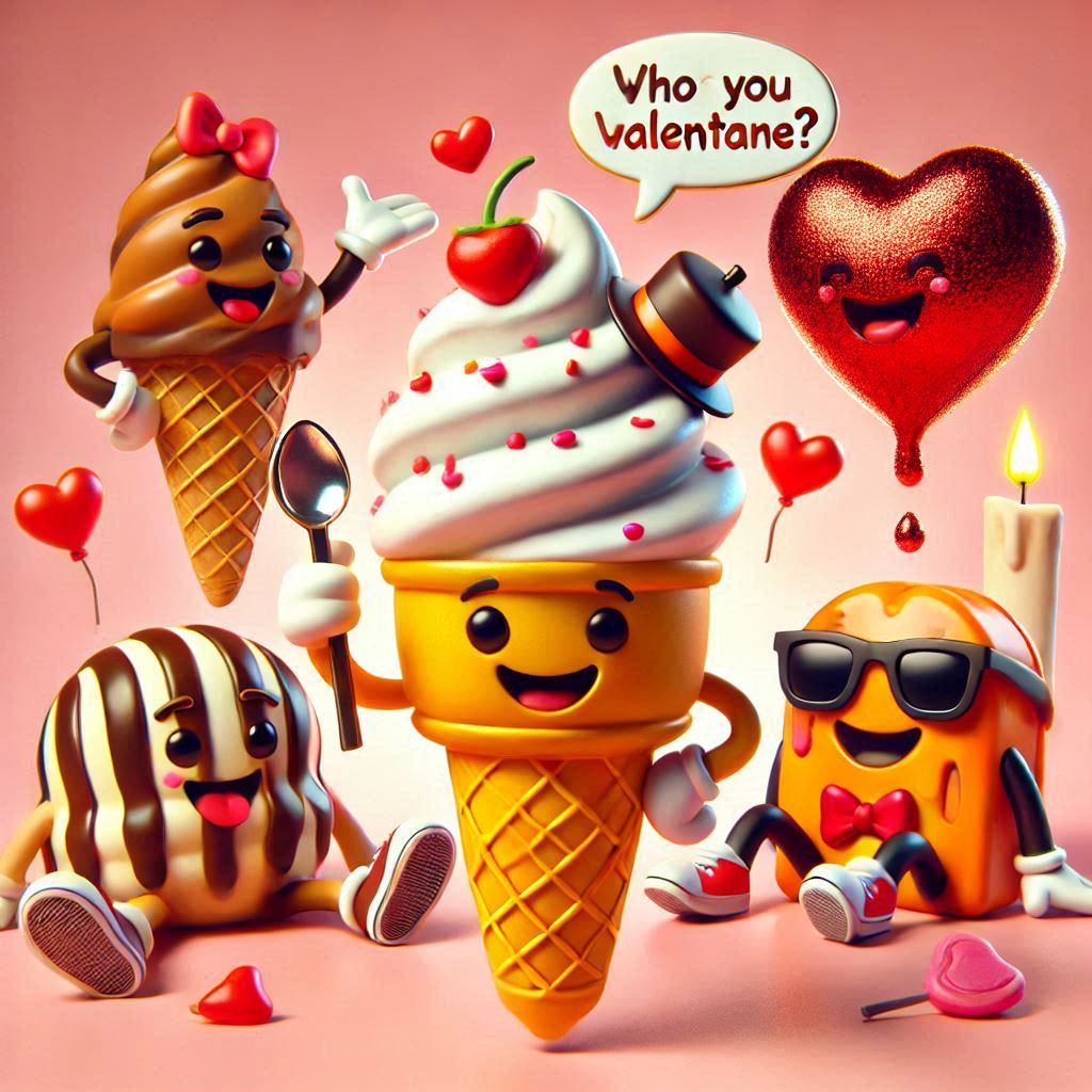 Ice Cream Valentine Puns for Social Media Posts