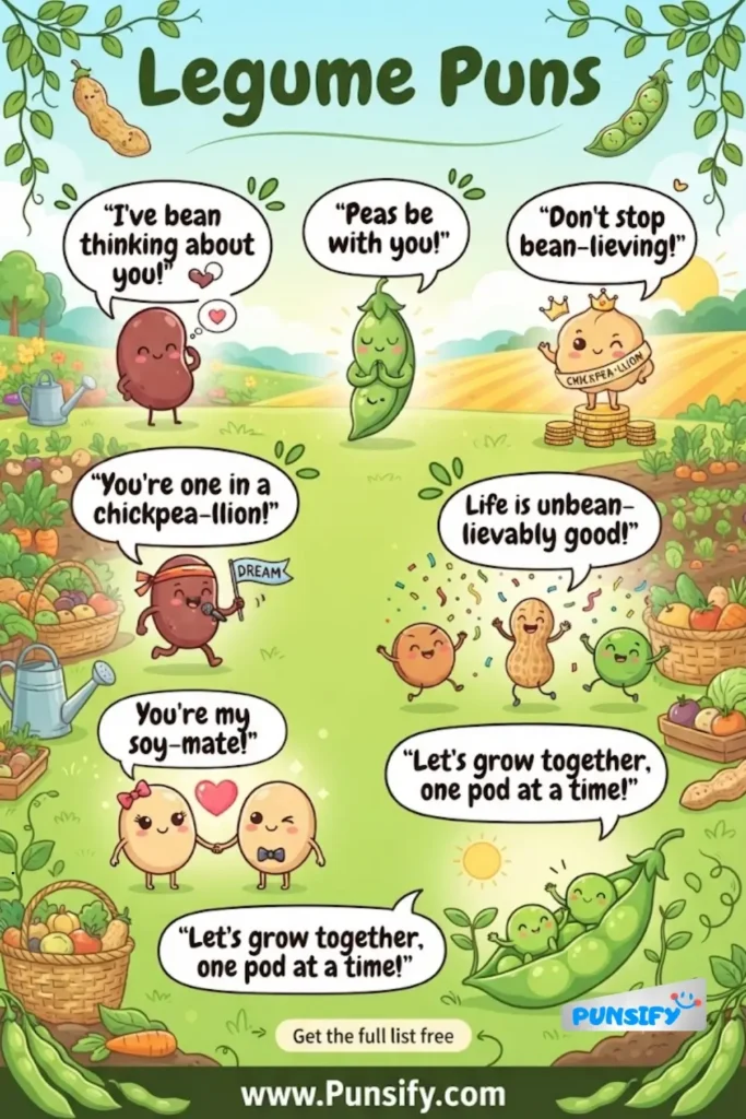 149+ Hilarious Legume Puns to Keep the Humor Growing Strong