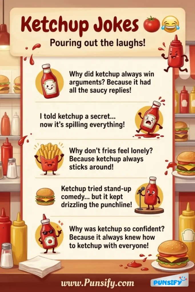 197+ Zesty Ketchup Jokes and Puns to Relish in Your Laughs
